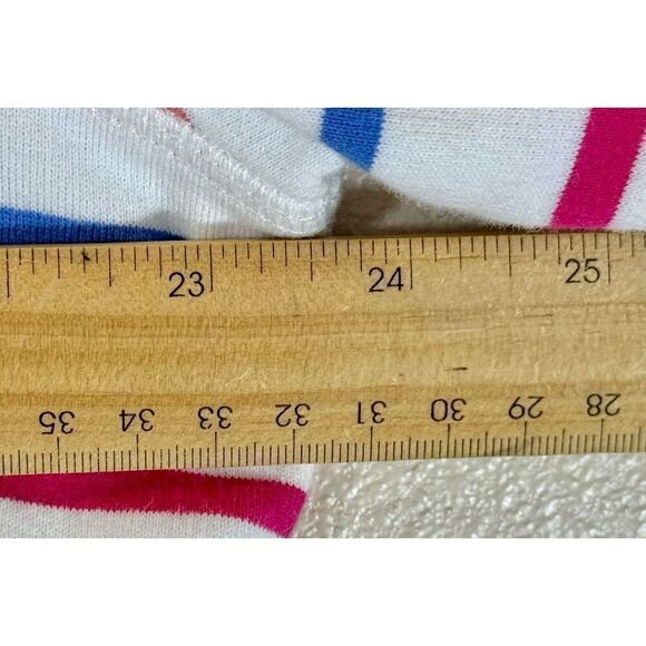 Woolovers Striped Organic Cotton Half Zip Sweatshirt Women's Crewneck Large - Picture 15 of 15